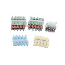 10Pcs Dental Silicone Polishing Head Rubber Grinding Wheel for Denture Crown Bridge Low Speed Handpiece