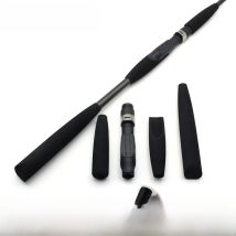 Black EVA Spinning Fishing Rod Handle Grip With Reel Seat For Rod Building