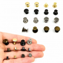 20pcs Round Head 10mm Screwback Chicago Screw Nail Binding Rivet Stud for Leather Shoulder Bag Knapsack Belt Strap Wallet
