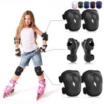 6Pcs/Set Youth/Adults Protective Gear Set,Kids Knee Pads Elbow Pads Wrist Guards Protector 6 in 1 Protective Gear Set for Sports