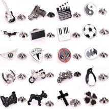 New high quality brass black and white enamel brooch men's Lapel Pin classic style hat scarf backpack women's badge