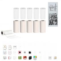 Printer Paper Thermal Paper 57mm Mini Photo Rolls 57*25MM White Color Gift DIY Sticker Label Receipt Bill Self-adhesive Paper