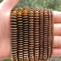 2x3/3x8/3x12mm Natural Rondelle Brown Hematite Stone Beads For Necklace Bracelet Jewelry Making Strand 15"