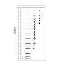 Diameter inspection standard Point gauge ruler Point wire gauge stain gauge stain card Film ruler caliper area gauge