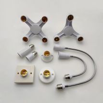 E27 To E27 LED Light Bulbs Socket Adapter Splitter Standard Lamp Holder Base Converter Extension Light Holder