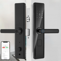 Tuya Smart Lock Wirelss With Fingerprint Password IC Card Unlock Support USB Emergency Charge Handle Direction Adjustable ﻿