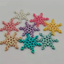 10 Pcs/lot Glitter Felt Snowflake Christmas Decoration Patch Hair Clip Material DIY Manual Craft Supplies Ornaments Accessories