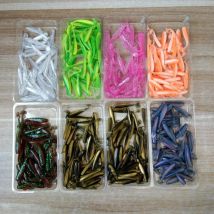 400pcs 35mm Ajing Soft Rock Fishing Lure T Tail Swimbait Wobblers Drop Shot Mini Shad Ocean Sea Bass Rockfishing Pesca