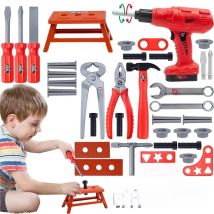 Pretend Tools Kit Toys 38/41 PCS Play Repair Tool Set Engineer Simulated Plastic Construction Toys Toddler Kids Boys Gift