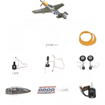 FMS 1500mm 1.5m P51 P-51 Mustang Parts Propeller Spinner Motor Shaft Board Mount Landing Gear Retract Servo RC Airplane Plane