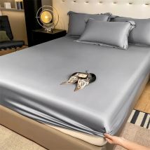 Natural Mulberry Silk Fitted Sheet  Mattress Cover Queen King Size Customized Size Luxury High-End Silk Bedding Sheets