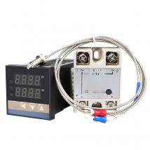 REX-C100 Digital PID Temperature Controller Thermostat SSR output Max.40A SSR Relay K Thermocouple Probe High Quality