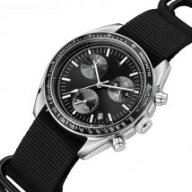 MEGIR Quartz Chronograph Watches Men Waterproof Sport Wristwatch Men's with Fashion Nylon Strap Luminous Pointers Date Male Gift