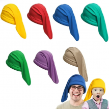 Dwarf Hat Caps Xmas Solid Color Elf Cosplay Kids Costume Halloween Christmas Birthday Party Props 7 Colors