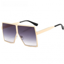 Oversized Mirror Women Square Sunglasses Fashion Female Metal Frame Sunglasses Men Vintage Eyewear Big Shades UV400 Q807