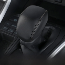 Leather Car Gear Shift Collars Shift Knob Head Cover For Toyota RAV4 2019 2020 2021 2022 2023 2024 RAV4 XA50 Hybrid Accessories