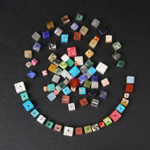 New Arrival 4/6/8mm Natural Square Beads Cube Jades Quartz Jaspers Stone Bead For Jewelry Making Handmade Earrings Bracelet DIY