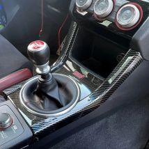 For Subaru WRX STi 2014-2021 Carbon Style Manual Gear Shift Box Panel Circle Both Sides Decoration Cover Trim Car Styling