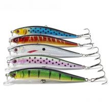 5 Pcs/Lot Mixed Colors Fishing Lure Set Topwater Minnow Wobblers Artificial Hard Baits for Carp Bass Isca Pesca Crankbait Kit