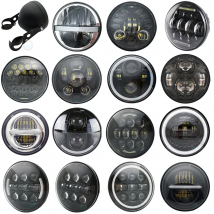 5.75 inch Led headlight halo Ring white DRL Angel eye For Dyna Sportster Softail 5 3/4"Headlamp.