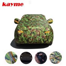 Cubierta de coche de camuflaje impermeable Kayme, cubierta de parasol para coche al aire libre, protección contra la lluvia y la nieve, adecuada para sedán, SUV, Hatchback