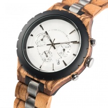 BOBO BIRD Watch Relogio Masculino Wood Watch Military Men's Quartz Wristwatch Chronograph Timepiece Wooden Watches Dropshipping