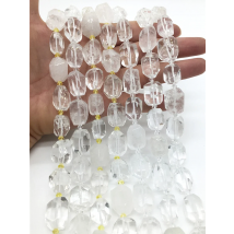 High Quality Natural Whith Crystal Handmade Irregular Faceted Loose For Jewelry Making DIY Necklace Bracelet 15''13x18mm