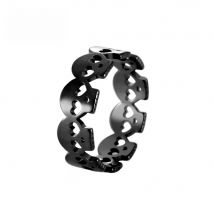 Unift Skull Rings for Women Men Stainless Steel Rings Gothic Grunge Punk Jewelry Black Color Finger Accessories Halloween Gift