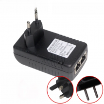 HKBTM POE Injector 48V 24V 12V 24W EU US UK AU Plug  For CCTV  IP Camera Power Supply Ethernet Adapter Phone AP