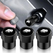 4PCS Universal Car Wheel Tire Stem Air Valve Caps Sticker Accessories For JIMNY Rhinoceros Shape Autos Motor Car Styling