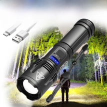 1900000LM XHP140 300W Led Most Powerful Flashlight 18650 XHP50 USB Rechargeable High power Torch light 10000MAh Tactical Lantern
