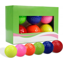 CRESTGOLF 6pcs/Pack Colorful Mini Golf Balls Two Piece Golf Practice Balls Training Golf Pelotas