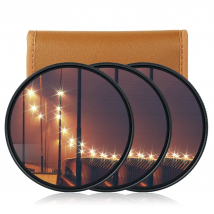 3 Pack Star Filter Set with Bag 4 6 8 Points Star Line Lens Effects Filter Photography Accessories for Canon Nikon 49 58 67 77mm