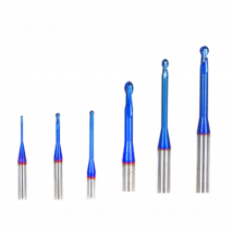HRC65 Ball Nose Deep groove End Mills 2 Flute ball milling cutter 1mm 1.5mm 2mm 3mm cnc milling machine tool nanometer coating