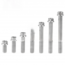 Wanyifa Titanium Ti Bolt M6/M8x10 15 20 25 30 35 40 45 50 55 60mm Flange Hex Head Screw for Motorcycle Refitted