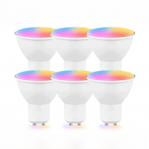 TNCE Tuya WIFI/Zigbee GU10 LED Bulb White Dimmable Lamp RGB C+W Smart Life APP Control Light Bulb,Works With Alexa Google Home