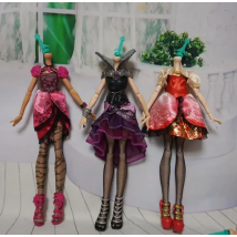 Doll Queens Quality Dress Monstering High Doll Clothing Set Soft Casual Wear Handmade Clothes Outfit Doll TUTU Dresses