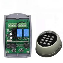 metal Wireless keypad gate opener keypad rolling code 433mhz keypad with 12V/24V 2 Channel Receiver for garage door