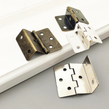 Antique 3 Folding Wooden Box Rectangular Hinge Modern Iron Silver Connecting 6 Holes Furniture Hinge Hardware Accessories #3341