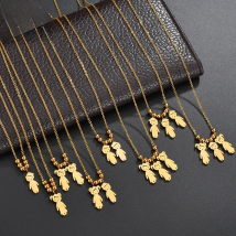 Letdiffery New Child Engraved Name Necklace Personalized Stainless Steel Boy Girl Kids Pendant Necklace Women Date Beads Family