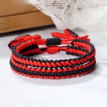 2pcs/set Simple Rope Braided Bracelets Set Couples Women Men Handmade Woven Friendship Bracelet Set Jewelry Drop Shipping Gifts