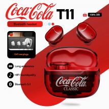 Coca-Cola T11 In-Ear Bluetooth Earbuds with Bluetooth 5.4, ENC Noise Cancellation, 5H Battery Life, Touch Control