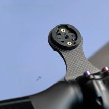 OGEVKIN Bike Stem Extension Carbon Computer Mount Holder Rack for GPS/Cycling Computer/Camera/Light Bicycle Accessories 3K Black