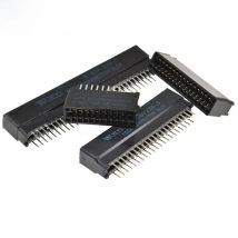 5pcs Edge Card Connector Slot 2.54 mm Pitch 8/10/12/16/18/20/28/30/36/40/50/60/72/80/98 Pin PCB Gold Finger Socket Through Holes