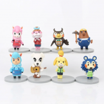 8pcs Animal Crossing Anime Figures Toys PVC Action Figure Portrait Isabelle Tom Nook Lisa Collection Model Dolls for Gift