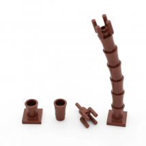 Moc Plant Tree Trunk Palm Base with Top Branch 2536 2563 DIY Building Blocks Bricks Compatible Assembles Parts City Street View