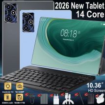 Nueva Tablet PC Android 2026 de 10.36 Pulgadas, 5G, CPU de 14 Núcleos, WiFi Dual, Bluetooth, Doble SIM, GPS