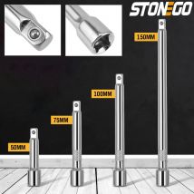 STONEGO 4 Teile/satz Chrom-Vanadium-Stahl Sockel Verlängerungsstange Set Antriebssockel Viertel Zoll Verlängerungsstange Set