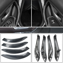 Interior Door Carbon Fiber Color Pull Handle Inside Trim For BMW 3 4 Series F30 F31 F32 F33 F34 F35 F36 F80 F82 F83 2013-2018