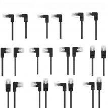 Superfine Cat6a RJ45 90 Degree Angle Ethernet Cable 2.8mm Slim Patch Cord Lan Cable UTP RJ 45 for Patch Panel Switch Flexiable